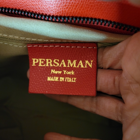 PERSAMAN red leather crossbody bag NWT - Picture 5 of 6